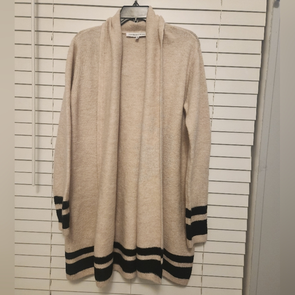 Cupcakes and Cashmere Hank Cardian Cream and Black Women's Size M